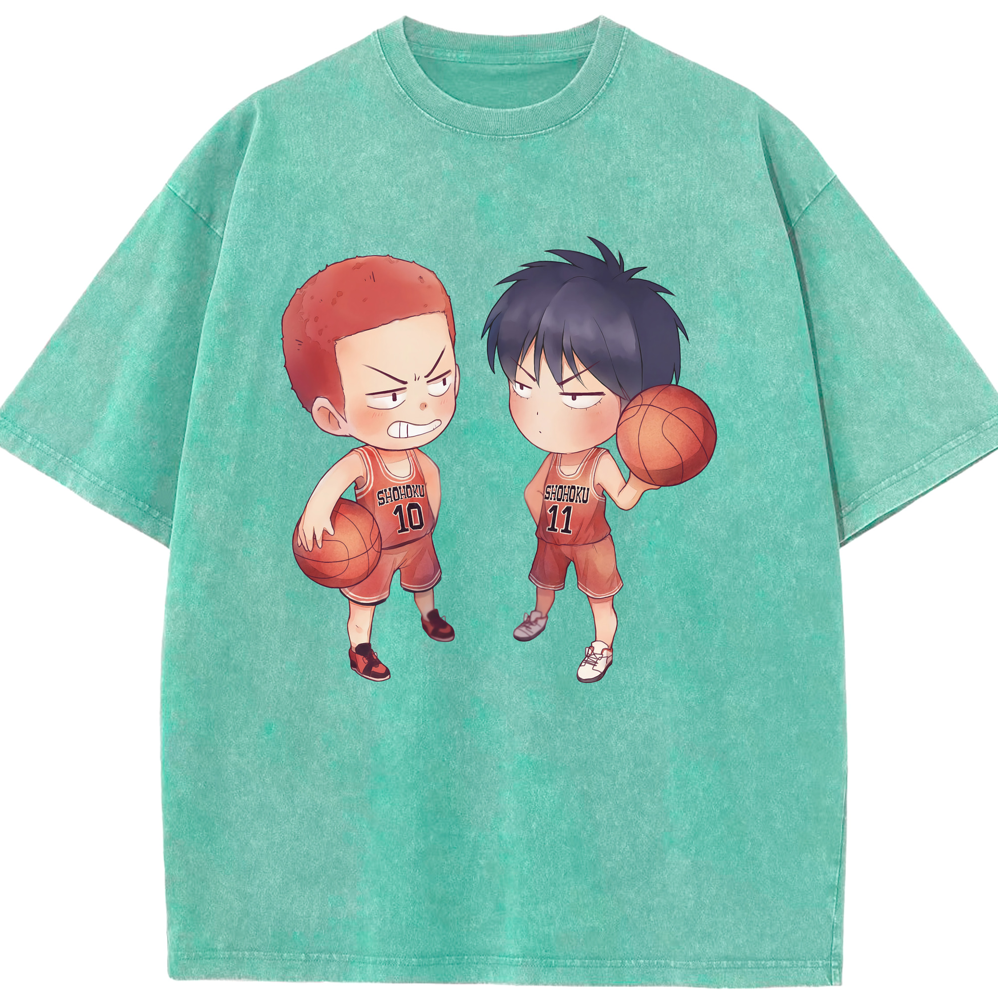 （画像用） SLAM DUNK／スラムダンク 綿100% ヴィンテージ風 半袖Tシャツ（フロントプリント）